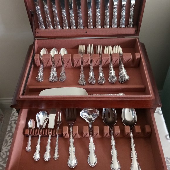 GORHAM 62 PIECE STERLING SILVER FLATWARE - Picture 2 of 4